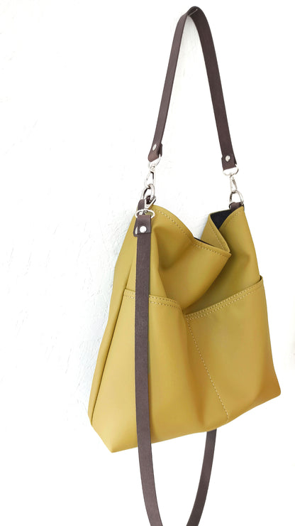 Mustard yellow hobo bag