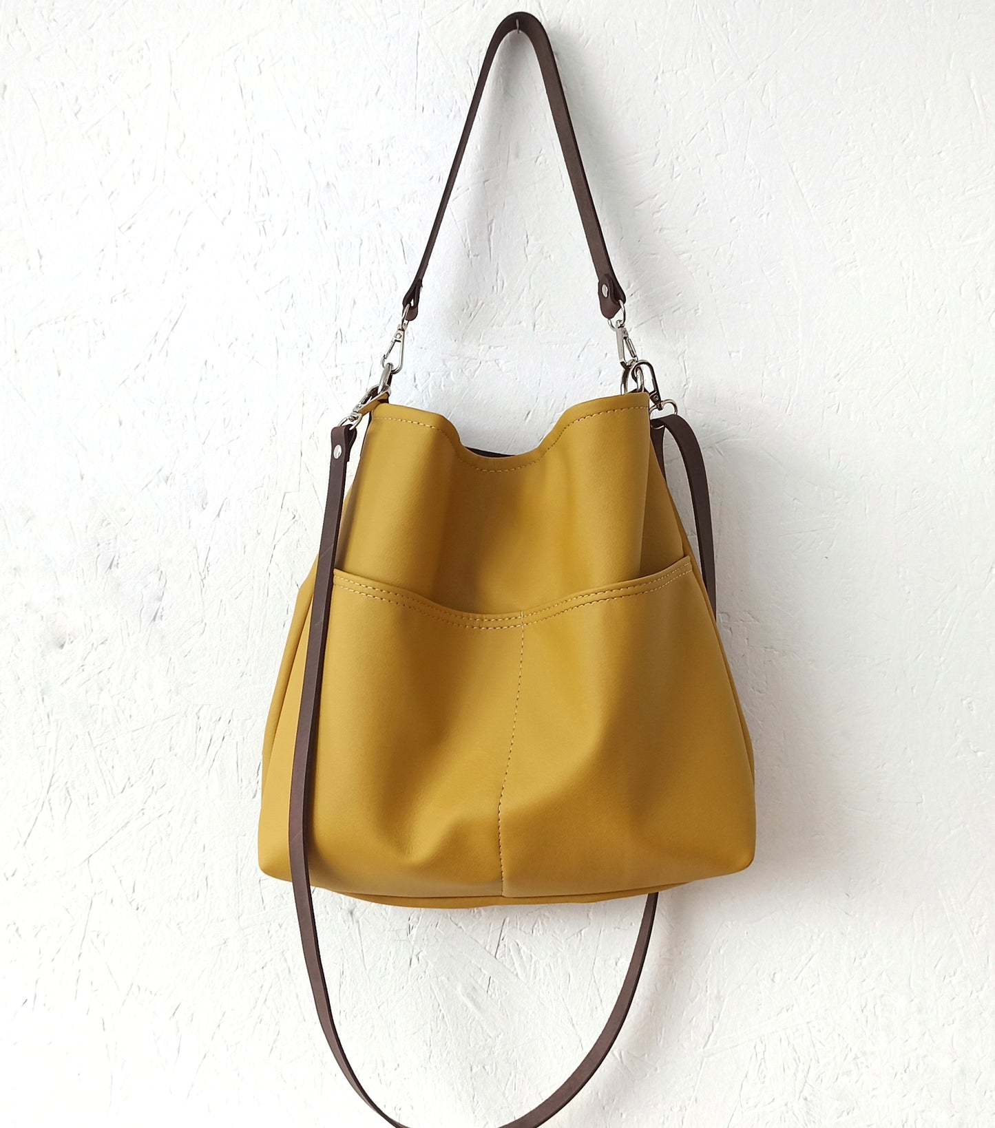 Mustard yellow hobo bag