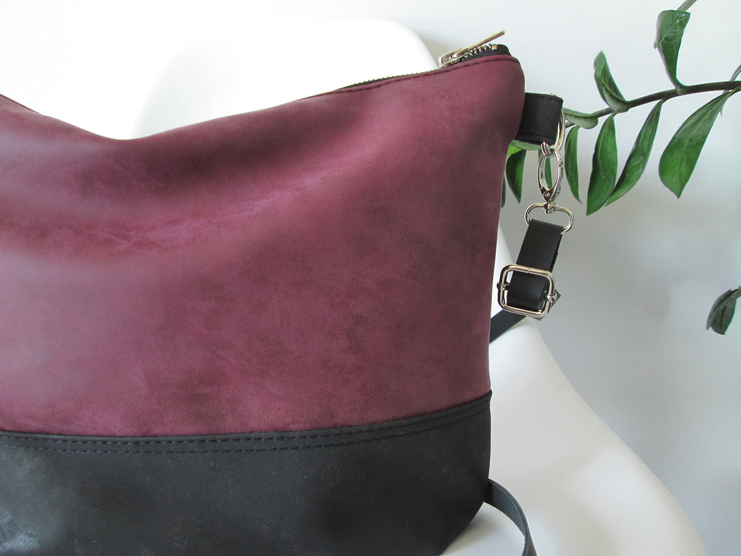 Large crossbody bag- Plum