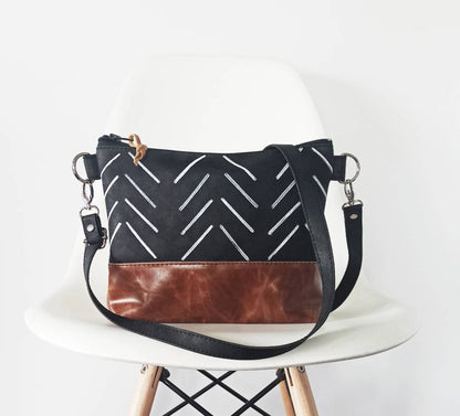 Vegan Leather Crossbody bag- Arrow