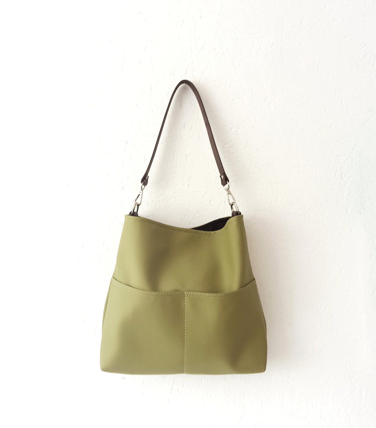 Pistachio green hobo bag