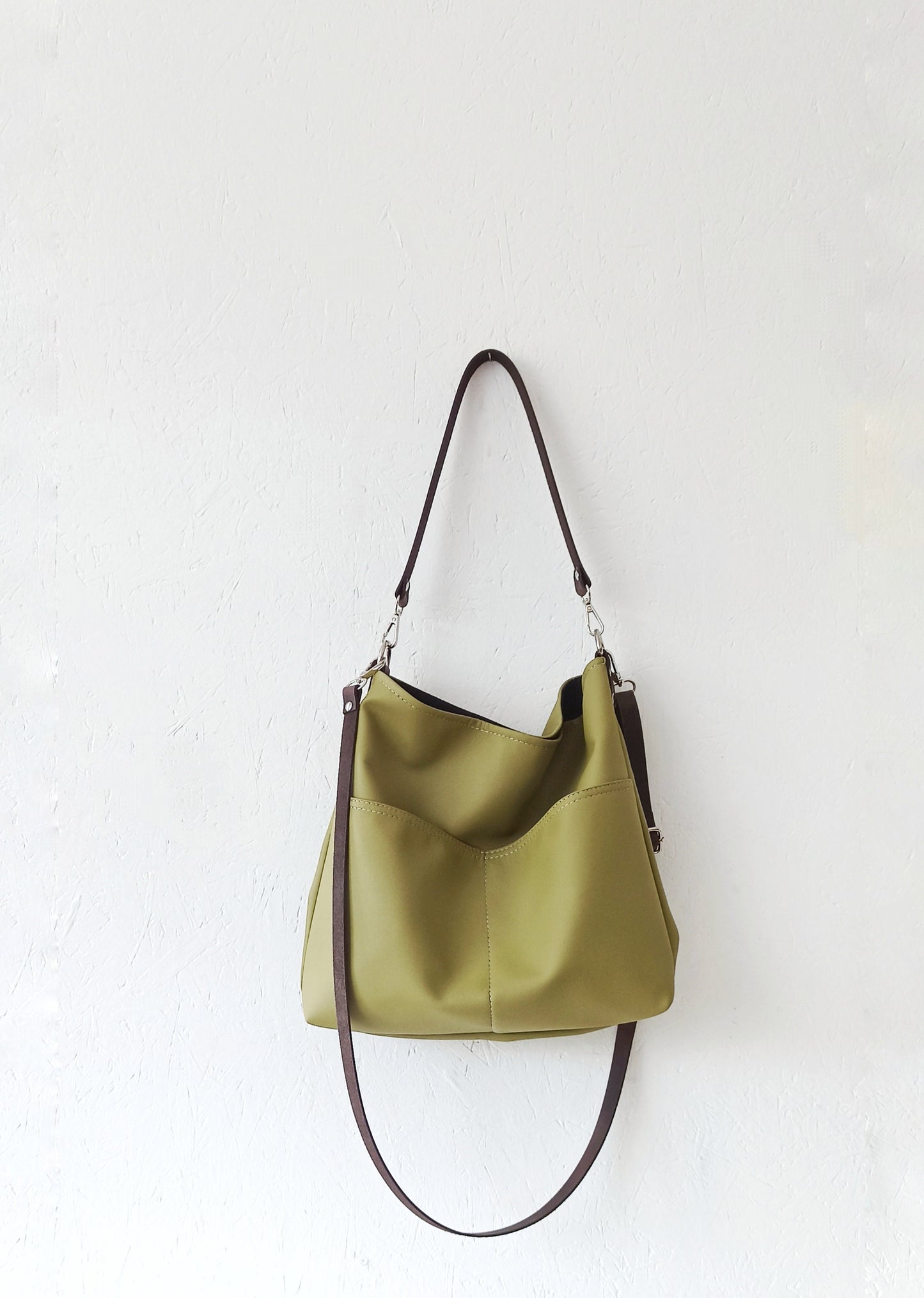 Pistachio green hobo bag