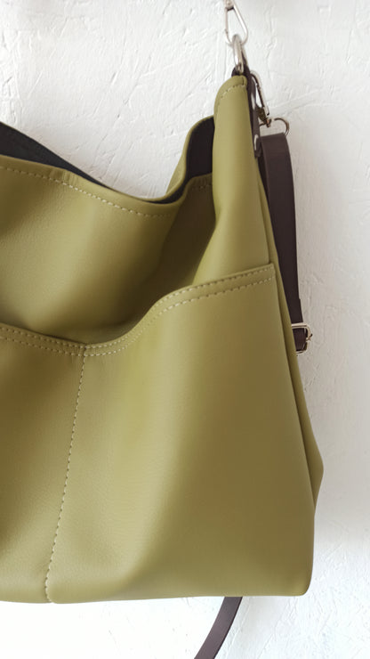 Pistachio green hobo bag