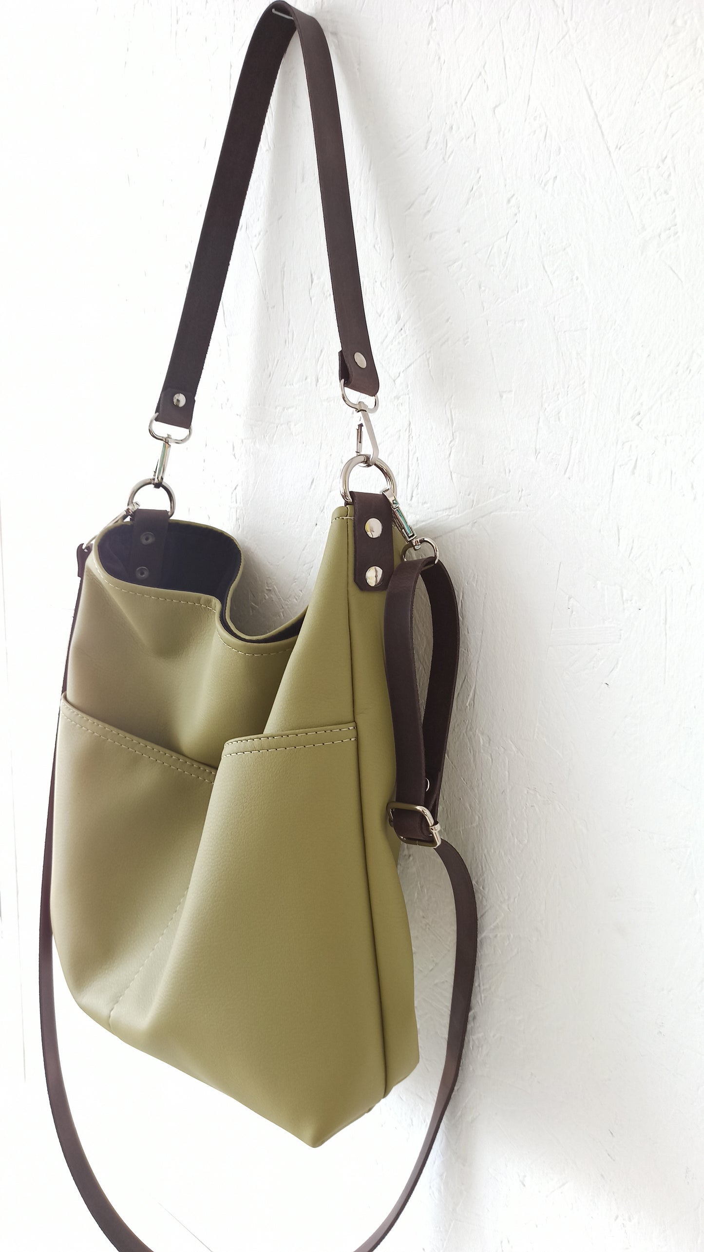 Pistachio green hobo bag