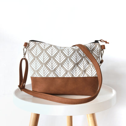 Crossbody bag- White lotus