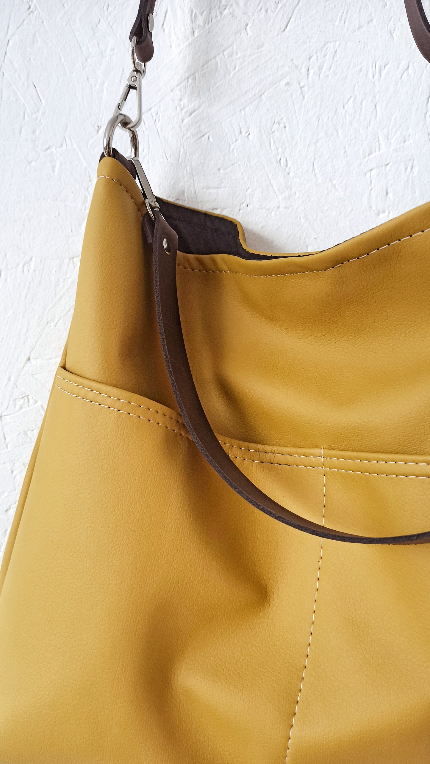 Mustard yellow hobo bag