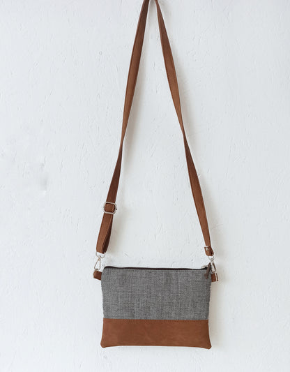 Small crossbody bag in classic gray