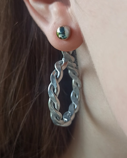 Twisted hoops earring jackets