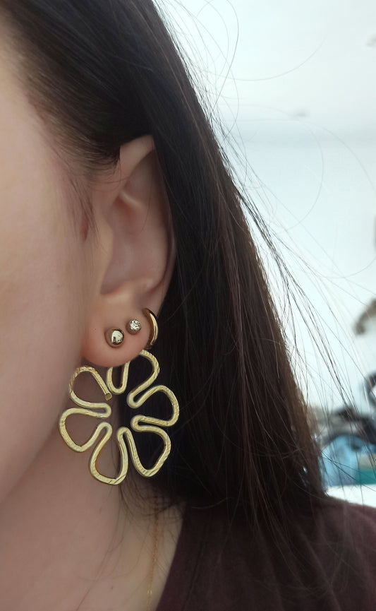 Statement flower earring jackets