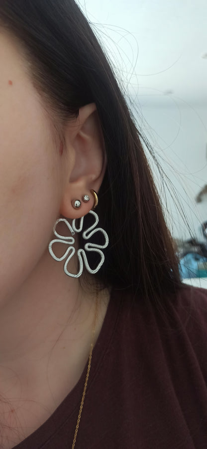 Statement flower earring jackets