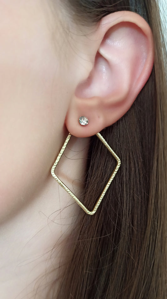 Geometric earring jackets