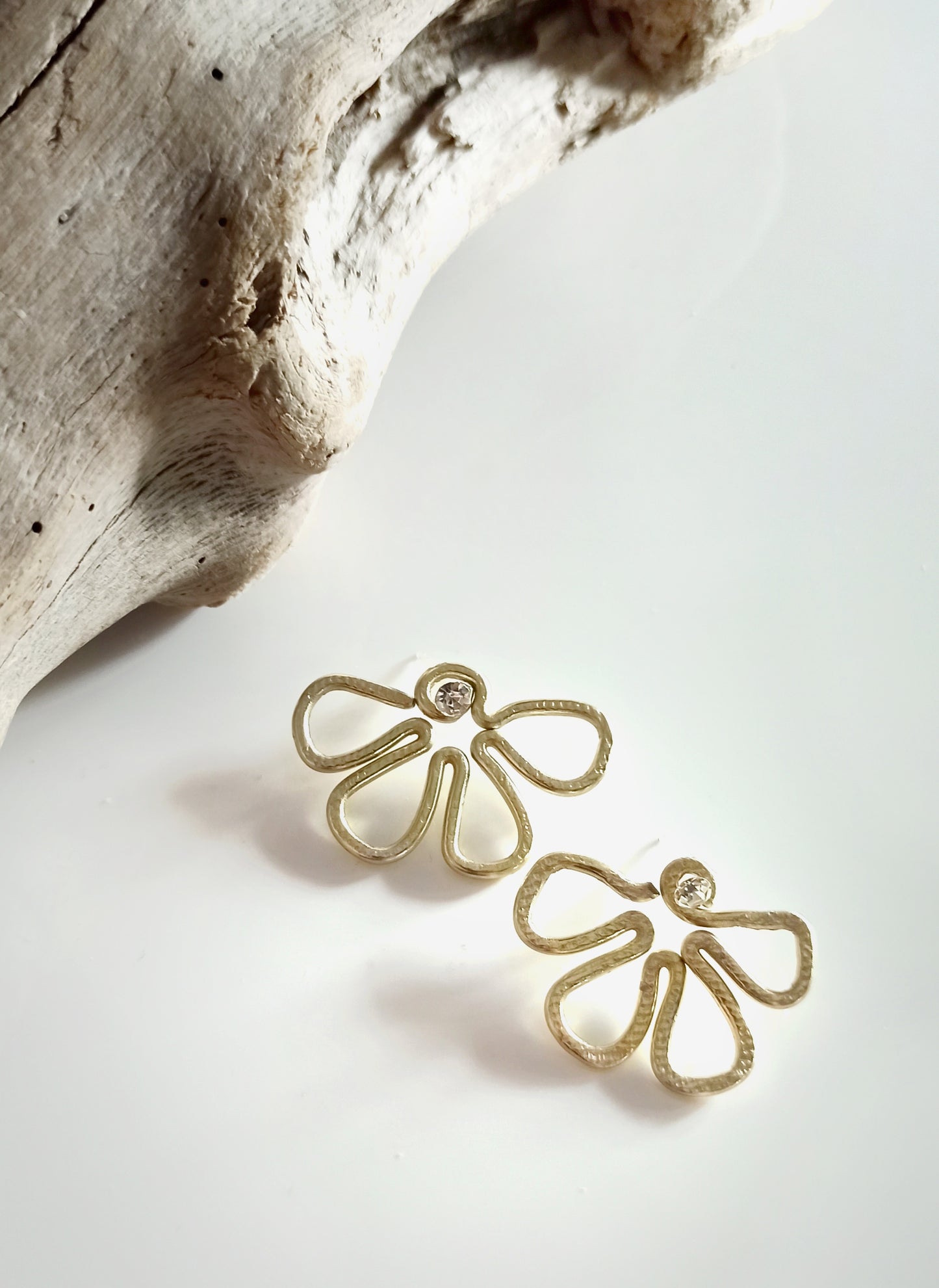 Flower earring jackets statement earrings