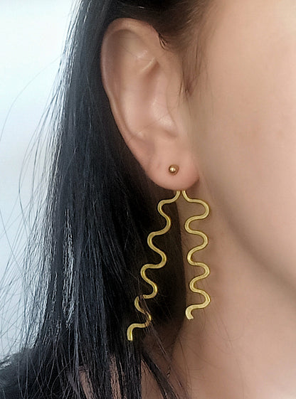 Lond squiggly earring jackets