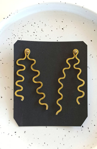 Lond squiggly earring jackets