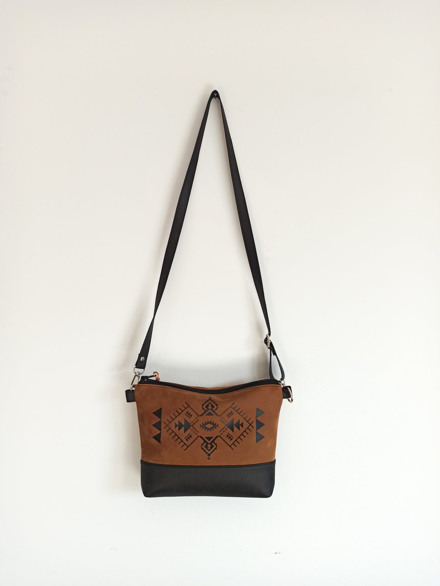 Vegan Crossbody bag- Aztec geo