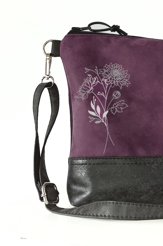 Personalized Birth Month Flower Crossbody bag