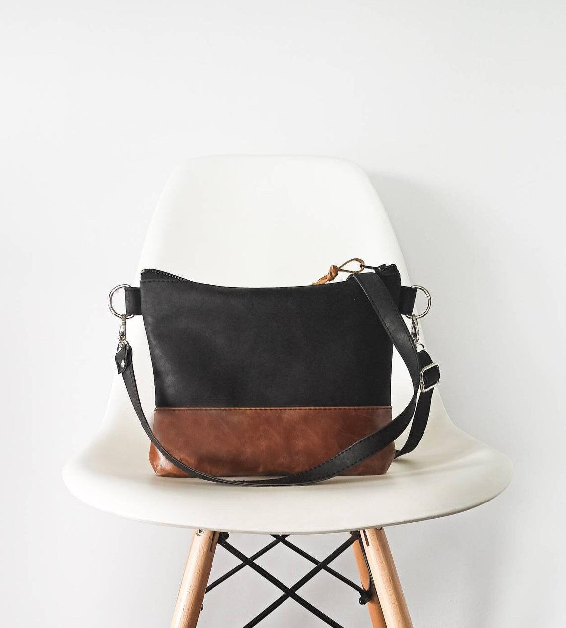 Vegan Leather Crossbody bag- Arrow