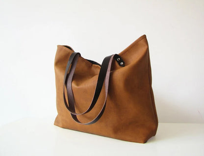 Large tote bag-Cognac